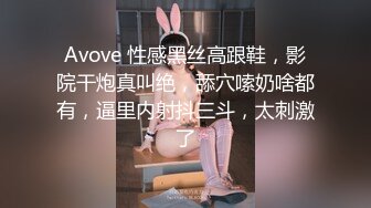 Avove 性感黑丝高跟鞋，影院干炮真叫绝，舔穴嗦奶啥都有，逼里内射抖三斗，太刺激了